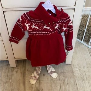 Tahari Baby dress with tights